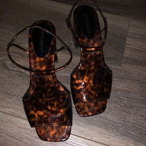 Jeffery Campbell tortoise strappy sandals